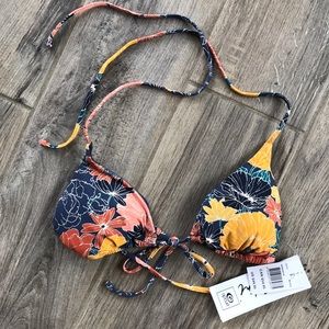 Rip curl draw string bikini top